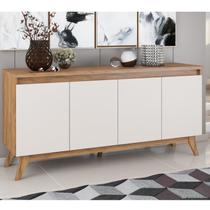 Buffet Aparador 4 Portas Eifel Espresso Móveis Marrom/Pinho/Off White Buffet Aparador 4 Portas Eifel Espresso Móveis Marrom/Pinho/Off White