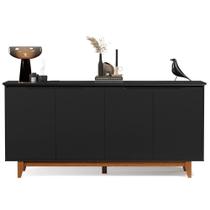 Buffet Aparador 4 Portas Flop Preto - Casa Chick