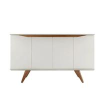 Buffet Aparador 4 Portas Olive Off White e Natural
