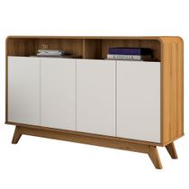 Buffet Aparador 4 Portas Vicenzo MDP Nature/OffWhite G21 - Gran Belo