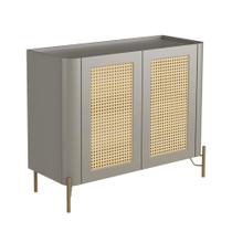 Buffet Aparador 98,5cm Porta Sextavada 100% MDF Pés Metal