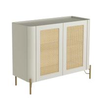 Buffet Aparador 98,5cm Porta Sextavada 100% MDF Pés Metal Buffet Aparador 98,5cm Porta Sextavada 100% MDF Pés Metal