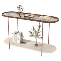 Buffet Aparador Alamanda Castanho com Off White Pe Bronze - Moveis JB