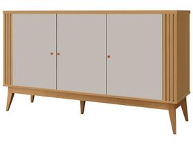 Buffet Aparador Argo 140 Ripado Sala De Jantar Cedro Off White EDN