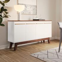 Buffet Aparador Atta Quatro Portas Com Pés de Madeira Buffet Aparador Atta Quatro Portas Com Pés de Madeira