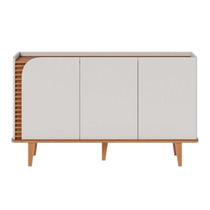 Buffet Aparador Balcão Armário Jurere Com 3 Portas Off White Matte/Freijo - Colibri Buffet Aparador Balcão Armário Jurere Com 3 Portas Off White Matte/Freijo - Colibri