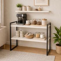 Buffet Aparador Cantinho do Café Estilo Industrial Elegante Ferro