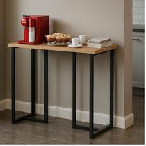 Buffet Aparador Cantinho do Café Pequeno Compacto Pé de Ferro Industrial Mali 76cm Sala Design Moderno