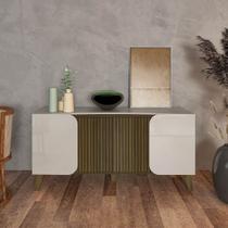 Buffet Aparador com 4 Portas 2 Prateleiras Elegance Pinho/Off White - Artely