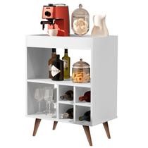 Buffet / Aparador Com Adega EN Estilo Retrô Com Pés em Madeira Maciça Cor Branco Buffet / Aparador Com Adega EN Estilo Retrô Com Pés em Madeira Maciça Cor Branco