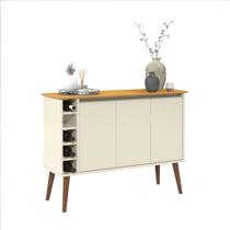 Buffet Aparador com Adega Retrô London - Off White/Nature