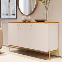 Buffet Aparador Curvo 3 Portas 100% MDF 131cm Tucupí Off White