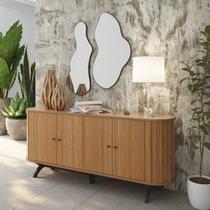 Buffet Aparador Curvo com Canto Arredondado 100% MDF 180cm 4 Portas