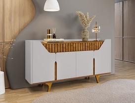 Buffet Aparador Danúbio Off White/Naturalle - Bechara Móveis