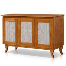 Buffet Aparador De Madeira 3 Portas De Tela Dalton Castanho Buffet Aparador De Madeira 3 Portas De Tela Dalton Castanho