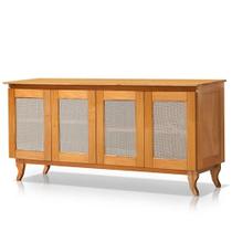 Buffet Aparador De Madeira 4 Portas De Tela Dalton Imbuia