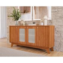 Buffet Aparador de Sala de Jantar 4 Portas com Tela Isa