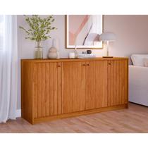 Buffet Aparador de Sala de Jantar 4 Portas Lia Marrom/Cinamomo Buffet Aparador de Sala de Jantar 4 Portas Lia Marrom/Cinamomo