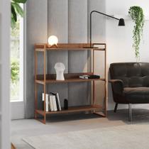 Buffet Aparador Industrial 3 Prateleiras Córdoba 95cm Cobre e Carvalho