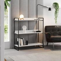 Buffet Aparador Industrial 3 Prateleiras Córdoba 95cm Preto E Branco Buffet Aparador Industrial 3 Prateleiras Córdoba 95cm Preto E Branco