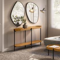 Buffet Aparador Isi Nature Fosco e Couro Caramelo 139x79 cm L04 - D'Rossi Buffet Aparador Isi Nature Fosco e Couro Caramelo 139x79 cm L04 - D'Rossi