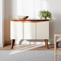 Buffet Aparador Jasmin 1,10m com 3 Portas Babus - Pinho / Off White