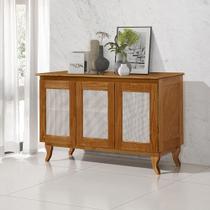 Buffet Aparador Madeira Deltan 03 Portas Castanho Atraente