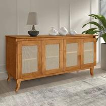 Buffet Aparador Madeira Deltan 04 Portas Imbuia Atraente