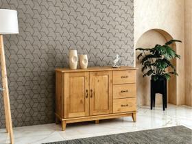 Buffet Aparador Madeira Maciça 2 Portas 3 Gavetas Bella