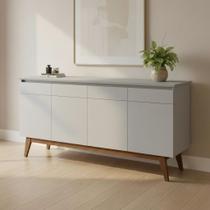 Buffet Aparador Mazza 4 Portas Branco Buffet Aparador Mazza 4 Portas Branco