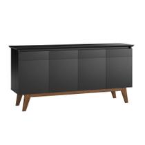 Buffet Aparador Mazza 4 Portas Preto