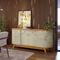 Buffet Aparador Mônaco 4 Portas 2 Gavetas - Cumaru/Opala Madetec