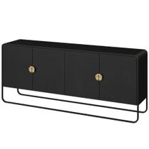 Buffet Aparador Organico 4 Portas 180 Cm Artesano Nero
