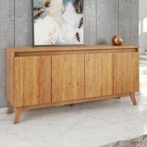 Buffet Aparador para Sala de Jantar 4 Portas Eifel Marrom/Mel Buffet Aparador para Sala de Jantar 4 Portas Eifel Marrom/Mel