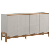 Buffet Aparador Para Sala De Jantar 4 Portas Elisa Off White/jequitiba