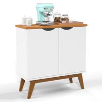 Buffet Aparador Pequeno 2 Portas 81cm Prism Patrimar Branco/Cinamomo Buffet Aparador Pequeno 2 Portas 81cm Prism Patrimar Branco/Cinamomo