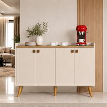 Buffet Aparador Retrô 4 Portas Balcão Luna Pés Palito - Várias Cores - Comprar Móveis em Casa