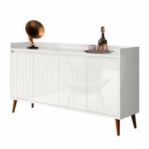 Buffet Aparador Retrô Clássico Branco Gloss - MoveisAqui