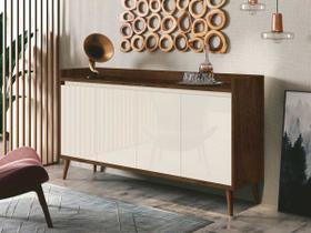 Buffet Aparador Retrô Clássico Malbec com Off White - MoveisAqui