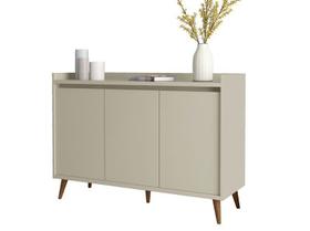Buffet Aparador Retrô Delux 3 Portas Off White - MoveisAqui