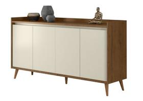 Buffet Aparador Retrô Delux Malbec com Off White - MoveisAqui