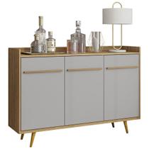Buffet Aparador Sala de Estar 135cm Nick Cinamomo/Off B02 - Mpozenato