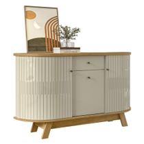 Buffet Aparador Sala de Estar 135cm Toni Z10 Cumaru/Opala - Mpozenato Buffet Aparador Sala de Estar 135cm Toni Z10 Cumaru/Opala - Mpozenato