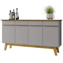 Buffet Aparador Sala de Estar 160cm 4 Portas Opala Cinamomo/Off - Bechara Buffet Aparador Sala de Estar 160cm 4 Portas Opala Cinamomo/Off - Bechara