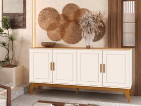 Buffet Aparador SR 4 Portas Estilo Retrô Cor Off White / Cedro