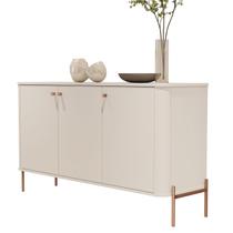 Buffet Aparador Tucupi Off White Pe Bronze - Moveis JB