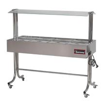 Buffet Aquecido Gastromaq Cromado 8 Cubas Tampa Inox Cobertura Vidro 220V BTE 8 ST G2 CR IV