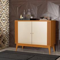 Buffet AR Estilo Retrô 2 Portas Cor Cedro Off White