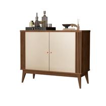 Buffet AR Estilo Retrô 2 Portas Cor Nogueira Off White Buffet AR Estilo Retrô 2 Portas Cor Nogueira Off White