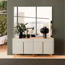 Buffet Aros 04 Portas 1720 Mavaular Off White Com Naturalle